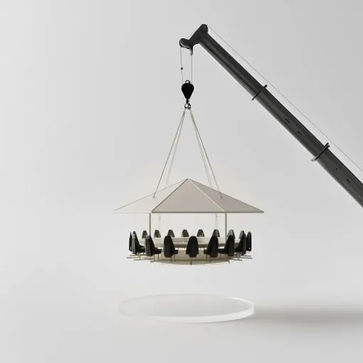 Official Flydining 14 Seater Miniature Premium Skydining Display Model