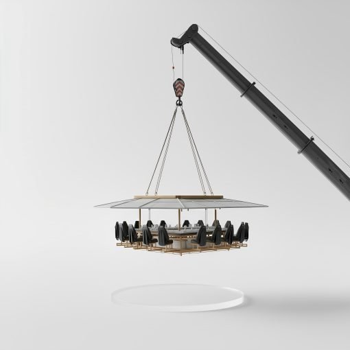 Official Flydining 16 Seater Miniature Premium Skydining Display Model