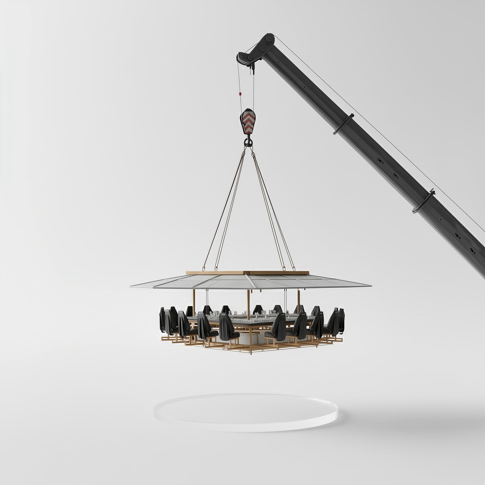 Official Flydining 16 Seater Miniature Premium Skydining Display Model