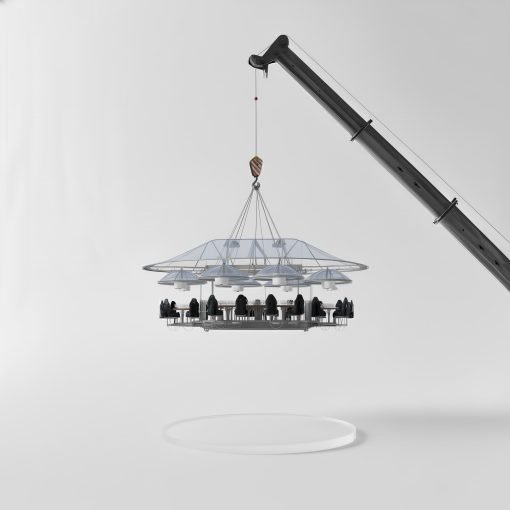 Official Flydining 32 Seater Miniature Premium Skydining Display Model