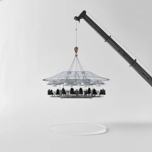 Official Flydining 32 Seater Miniature Premium Skydining Display Model