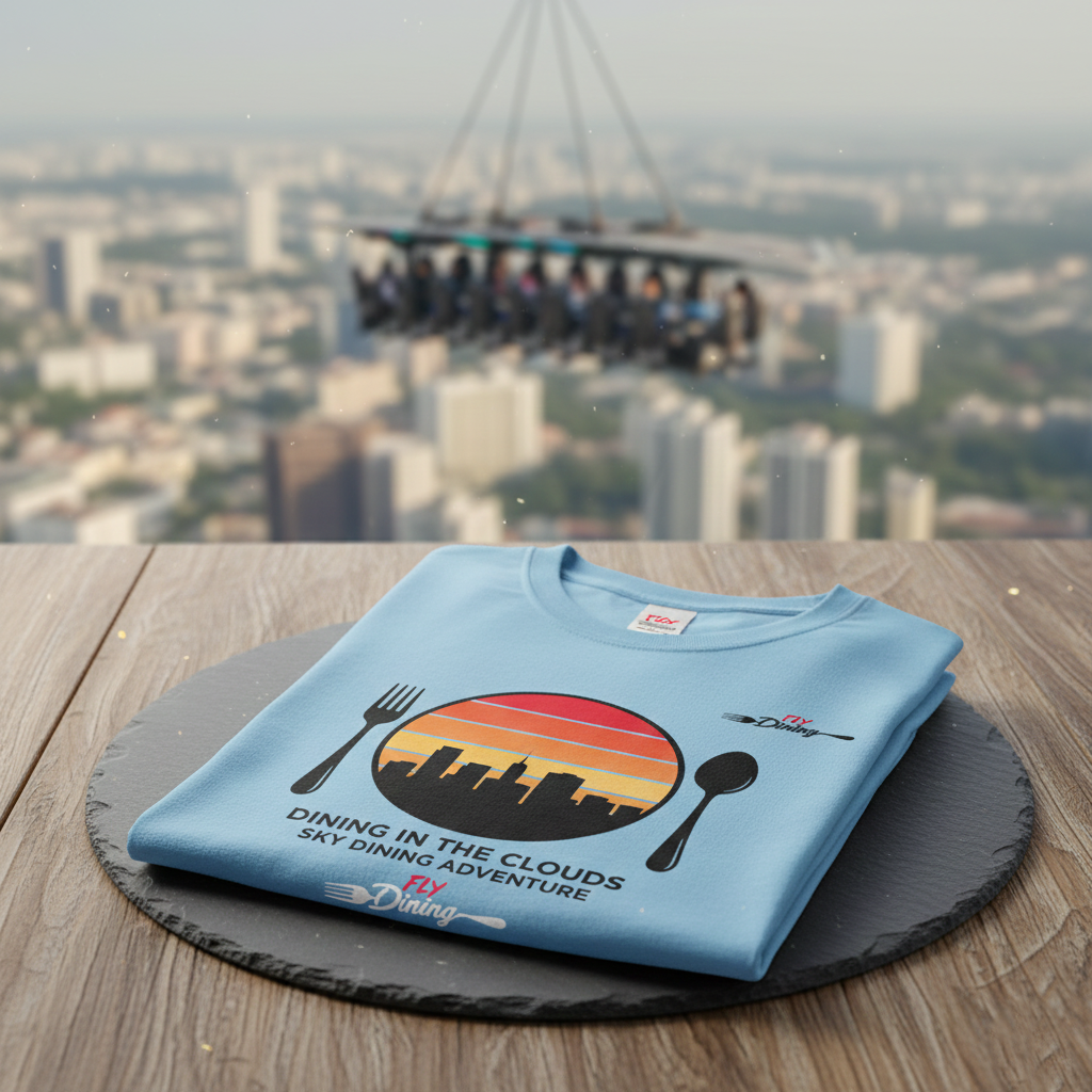 Blue Tshirt for FlyDining Adventure Dining Wear