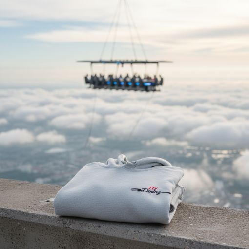 White Hoodie for FlyDining Sky Dining Apparel - Image 8