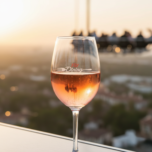 Wine Glass for FlyDining Aerial Dining Experience